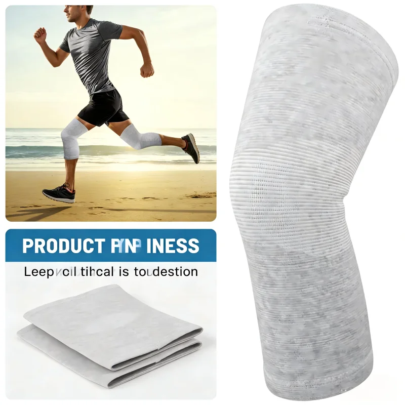 Bamboo Charcoal Elastic Knee Sleeves 1 Pair Warm Knee Support Pads Joint Protection Breathable Knee Protector for Men Women Dail