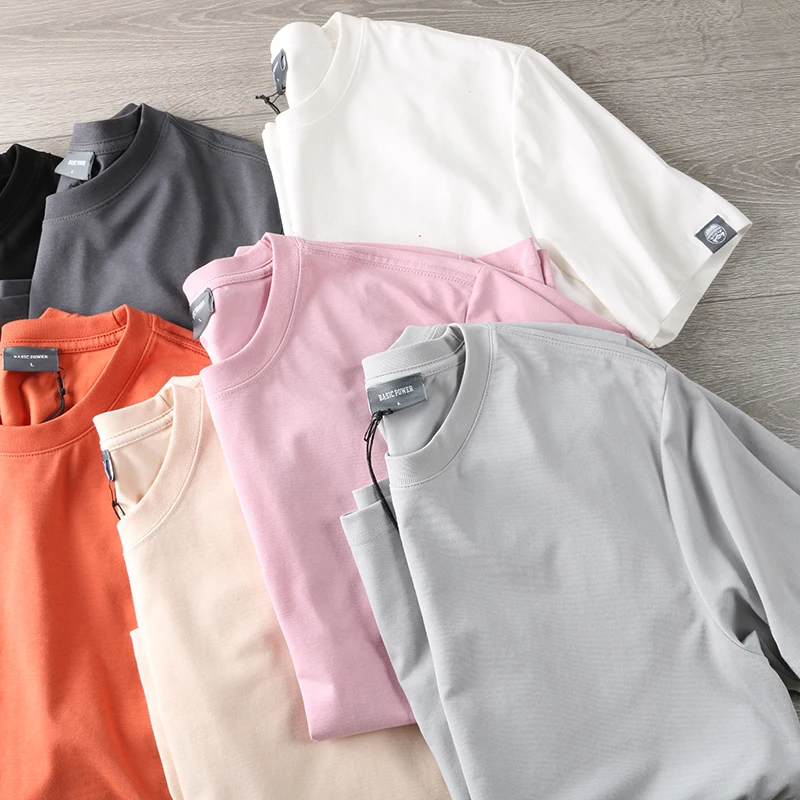 소로나 테크 패브릭 아이스 센세이션 섬유 여름 남성용 루즈핏 다용도 출퇴근 컬러 오트 스웨트 티셔츠 청년 트렌디