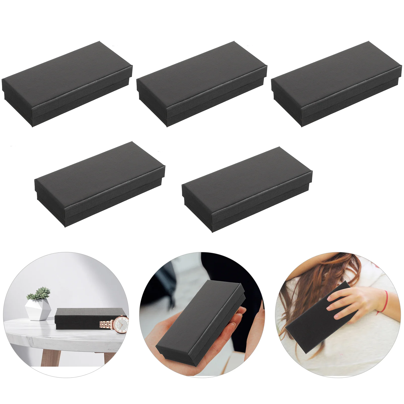 5 Pcs Watch Box Portable Jewelry ganizer Household Gift Cases Sponge Non Scratch Storage Display Case for Watches