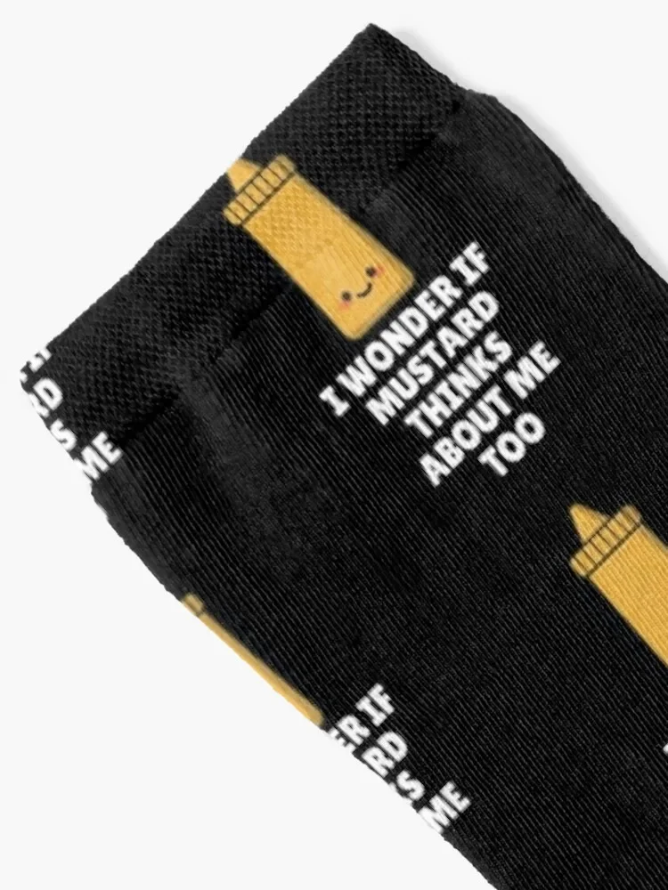 I Wonder If Mustard Thinks About Me Too Socks retro essential Novelties Girl'S Socks Men's