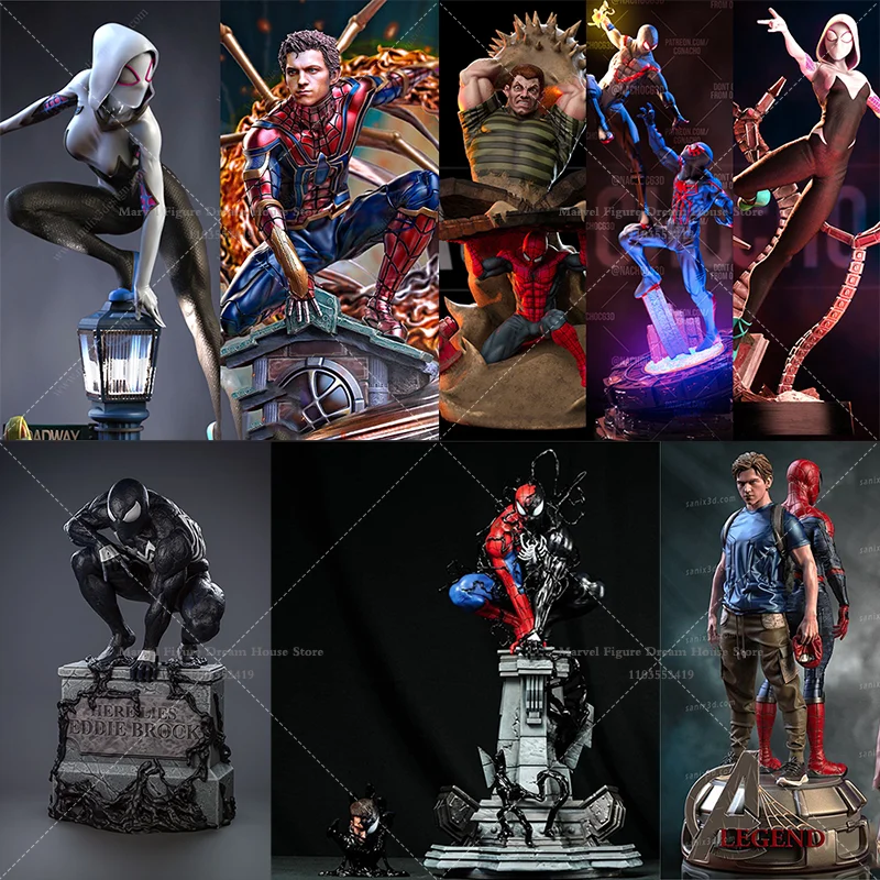 

1/24 1/18 Scale DIY Self-assembled GK 3D Resin Un-panited Doll White Model ‌Three Core Protagonists Superhero Gwen Miles Peter
