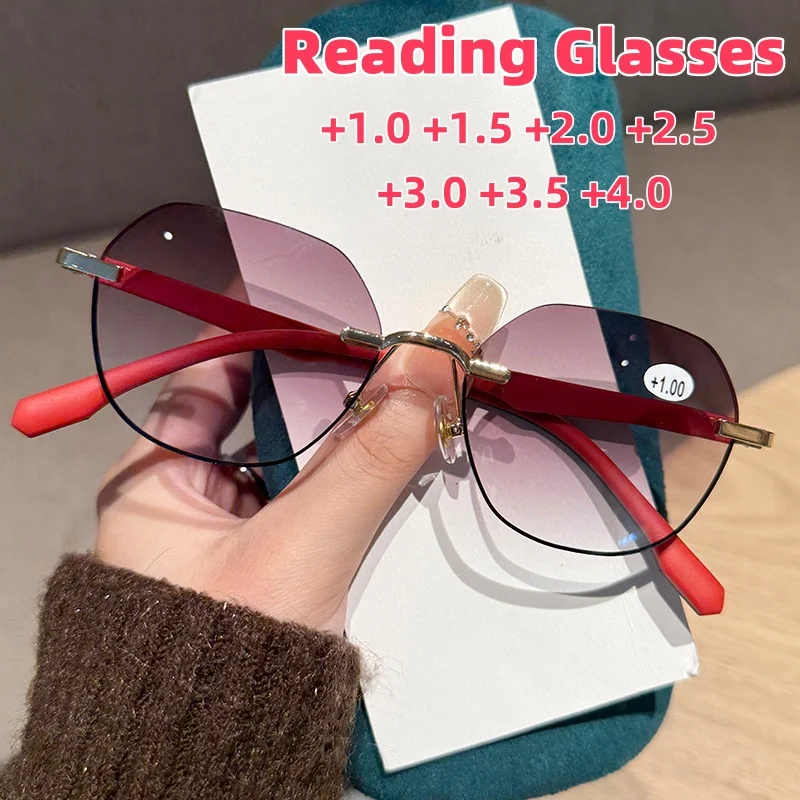 

New Retro Round Frame Sun Reading Glasses Ladies' Fashion Sports Color Blocked Trendy Metal Glasses Stylish Women Eyewear