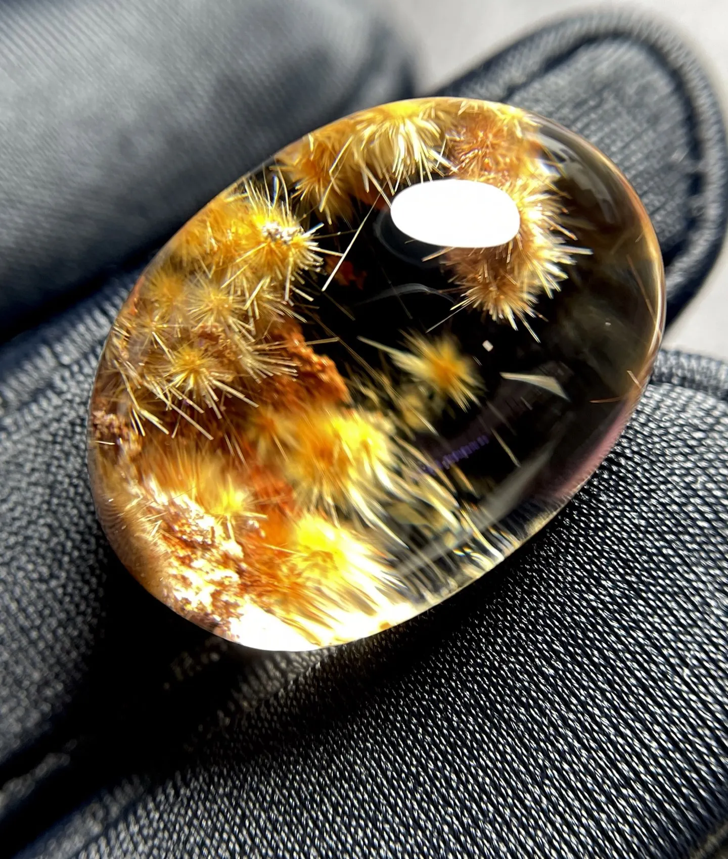 Natural Gold Rutilated Quartz Pendant Sun Flower 22*16*13mm Rutilated Quartz Flower Men Women Brazil AAAAAAA