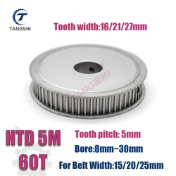 HTD 5M 60 Teeth Synchronous Timing Pulley Bore 8mm to 30mm for Width 15/20/25mm Belt 5M-60 Teeth Timing Pulley