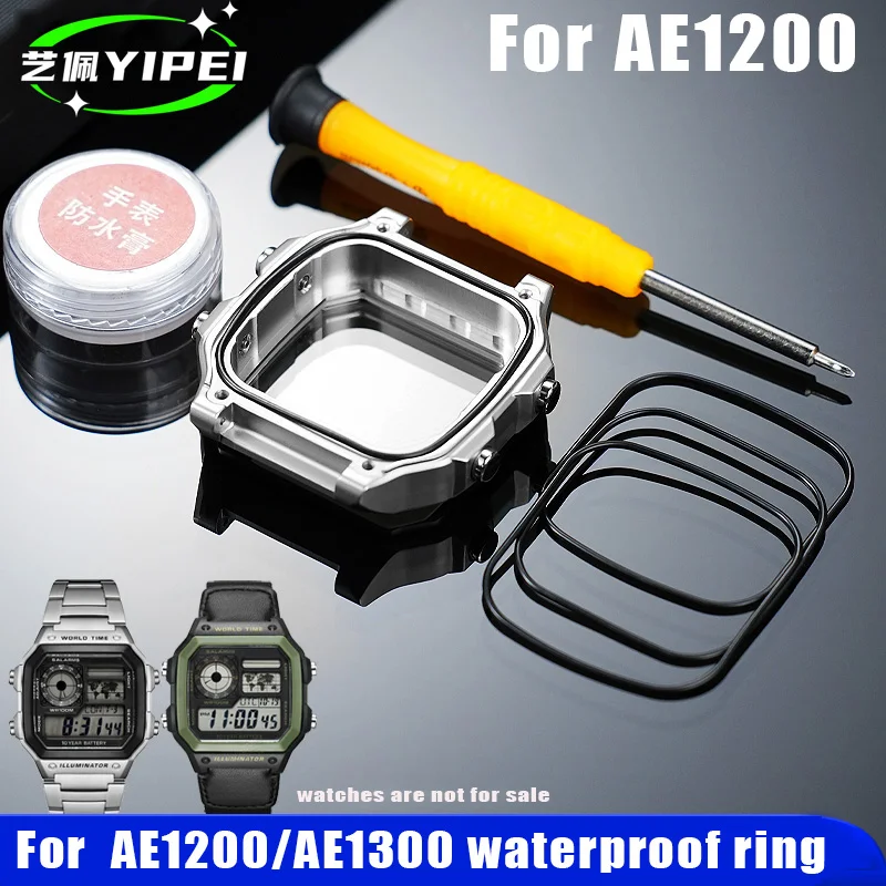 For Casio 3299 watch back cover waterproof ring small square AE1200 AE1300 bottom cover rubber sealing ring Waterproof paste