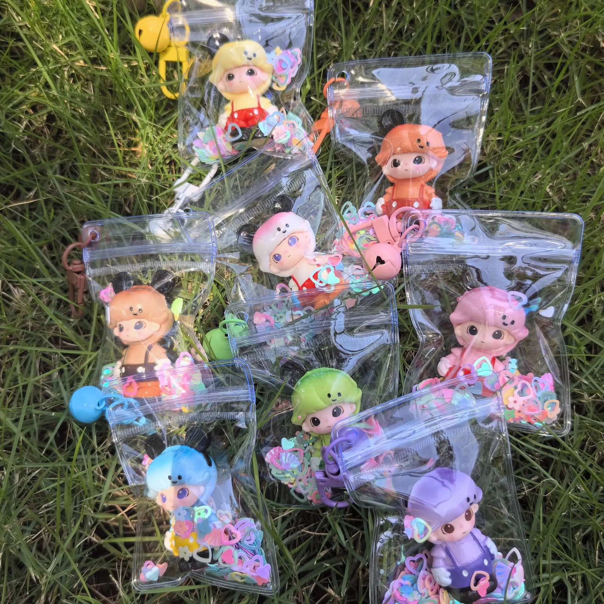 

1PCSCreative resin new pendant lovely bell school bag car pendant