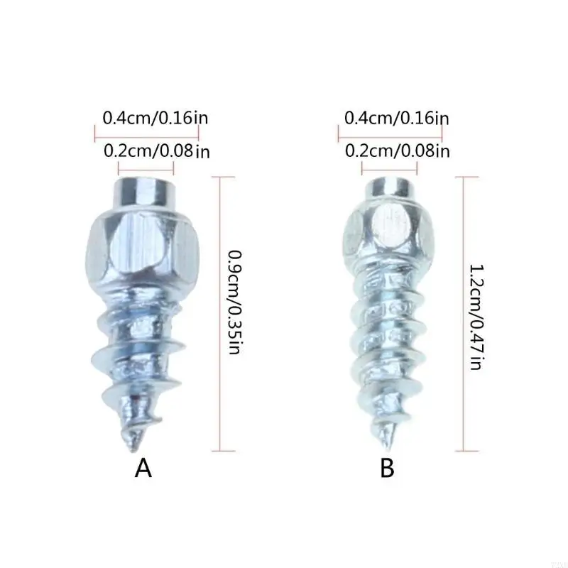 100Pcs Car SUV ATV Anti-Slip Screw Wheel Tyre Snow Tire Spikes 9mm 12mm 72XB