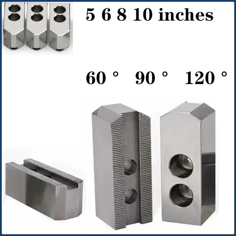 

New Hydraulic Oil Pressure Chuck Soft Claw 5 6 8 10 Inch 60/90/120 Degree High Quality Standard 3 Jaws for Mechanical CNC Lathes