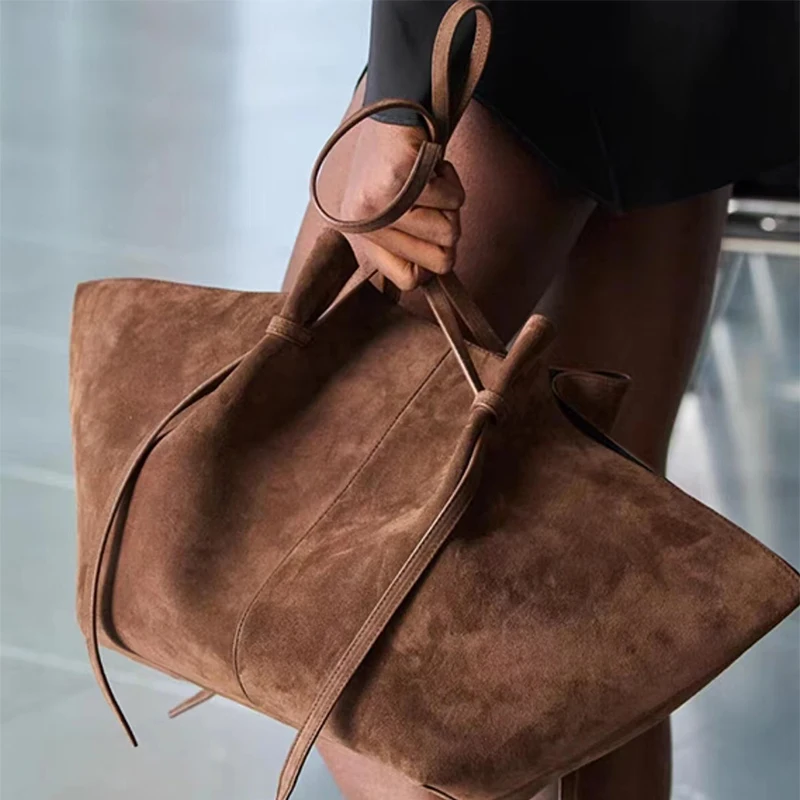 Autumn/winter New Fashion Suede Vintage Shoulder Bag Large Capacity Single Tote Handbag Luxury Trend Female Underarm Bag 2024