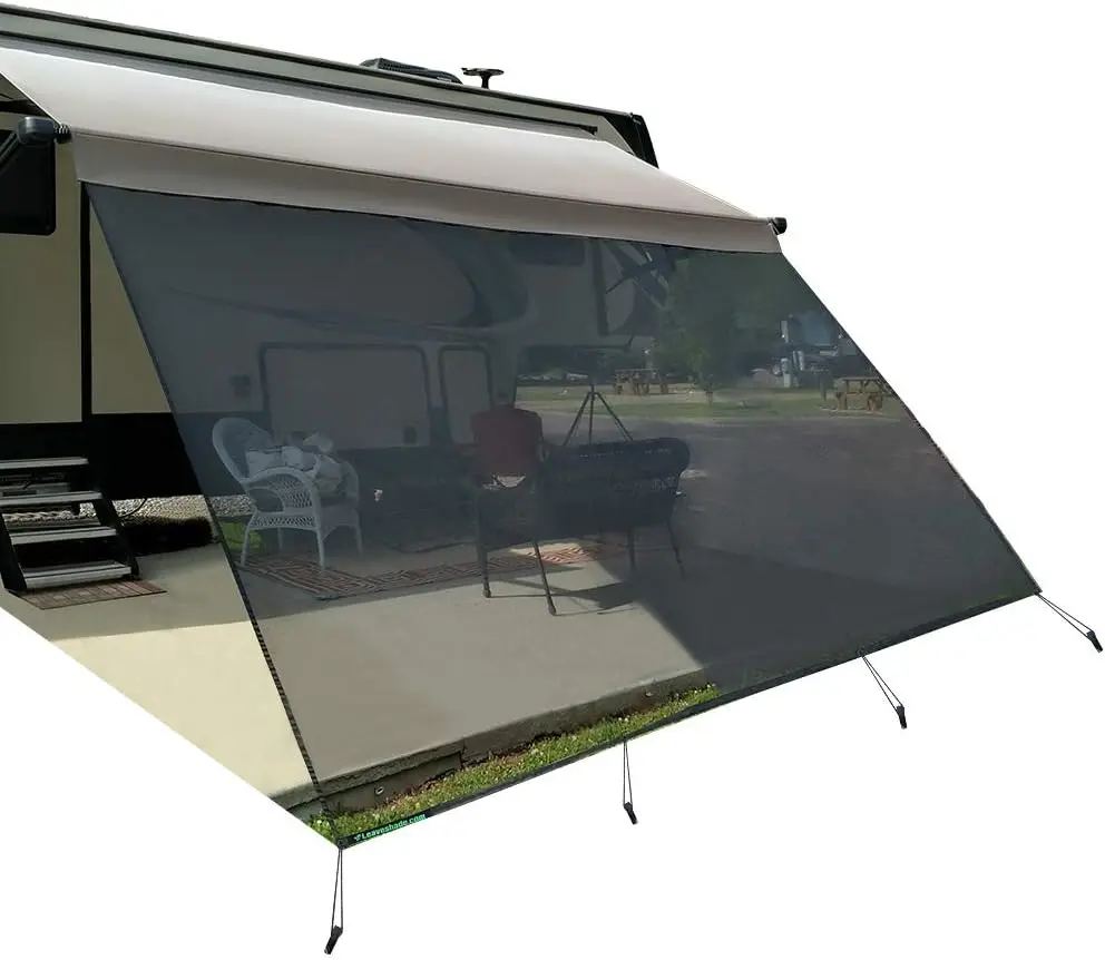 

10'x12'3'' RV Awning Sun Shade Screen with 3-Year Warranty, Blocks UV & Wind, Easy Setup for Camping
