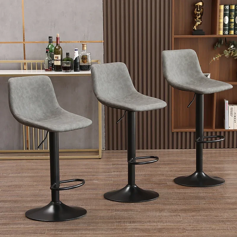 Taburetes de Bar ligeros para cocina, silla con diseño de Chaise, mostrador, respaldo de desayuno, taburete alto giratorio para jugadores, BY-423