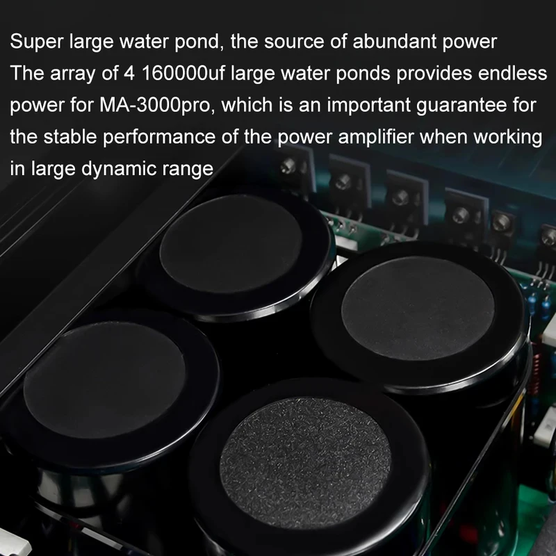 MA-3000 Pro 300W Class AB Amplifier Dual 800W Toroidal Transformer Fully Balanced Design Audiophile Power Amp