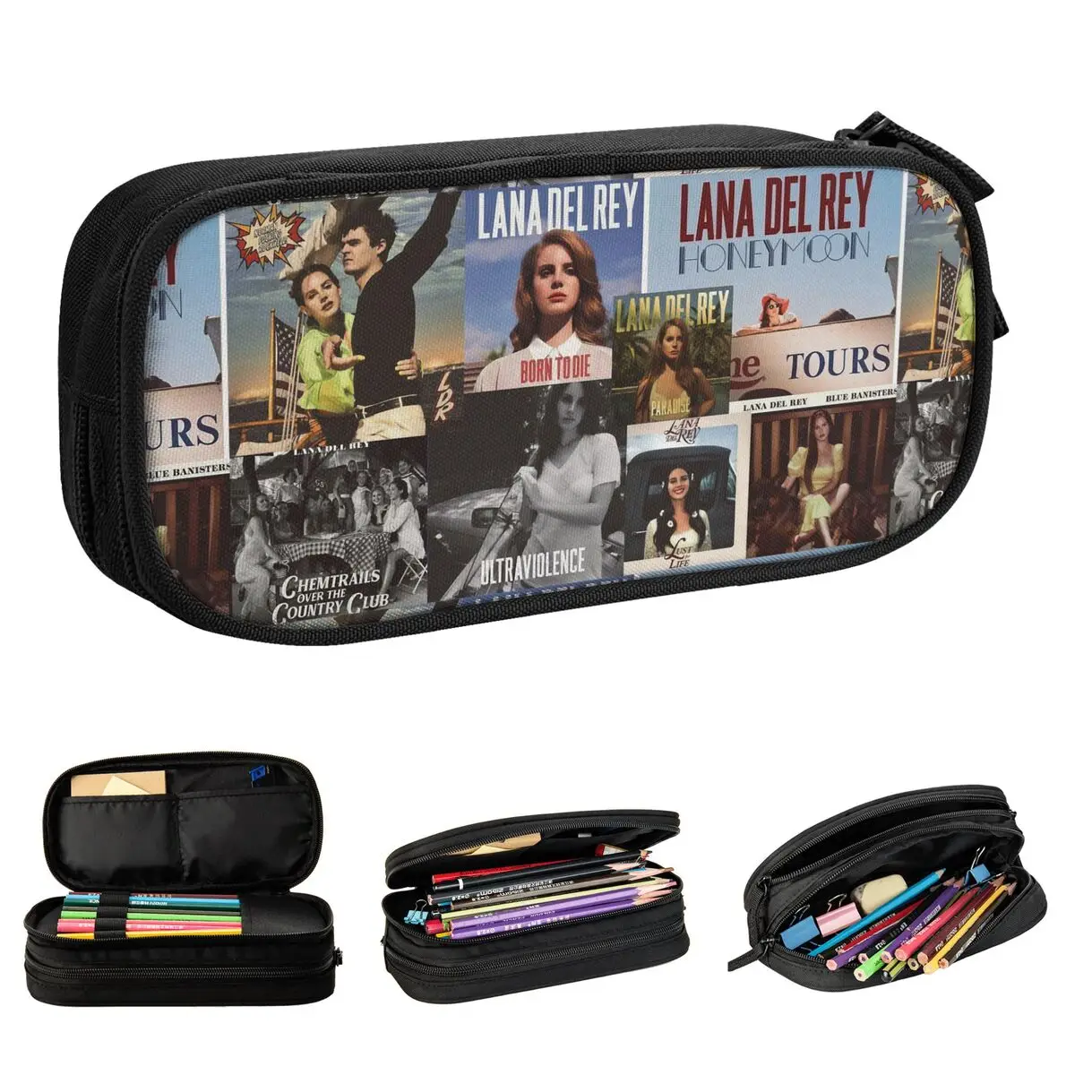 Lana Del Rey Music Pencil Cases Singer Pen Box Bag Girl Boy Big Capacity Students School Gift Pencilcases