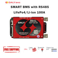 Daly Smart BMS 4S 7S 8S 10S 16S 20S 24S 12V 24V 48V 100A Lifepo4 Li-Ion 3.2V 3.7V Battery Smart BMS RS485 CANBUS Parallel BMS