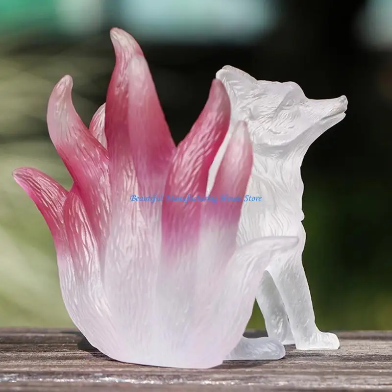 E56A DIY Resin Mold Suitable for Jewelry Silicone Resin Molds Including Nine-tailed Foxes Crafts Silicone Mold Jewelry Making