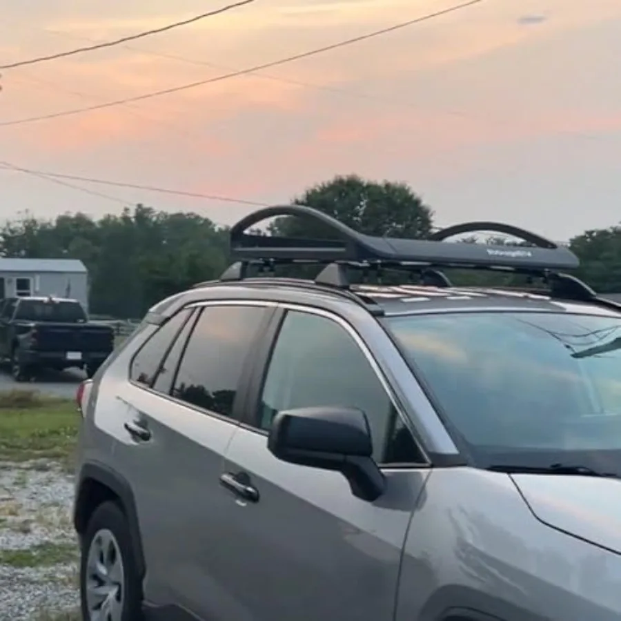 防錆アルミ製ルーフバスケット 47インチx40インチx8インチ 軽量ユニバーサルルーフトップカーゴキャリア ルーフラックカーゴバスケット ウィンドフェアリング付き