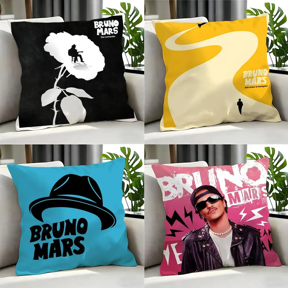 singer - Bruno Mars Cushion Cover Cushion Cover Set 4Pcs 50x50 45x45 40x40 Pillowcase Decorative Sofa Home Decor