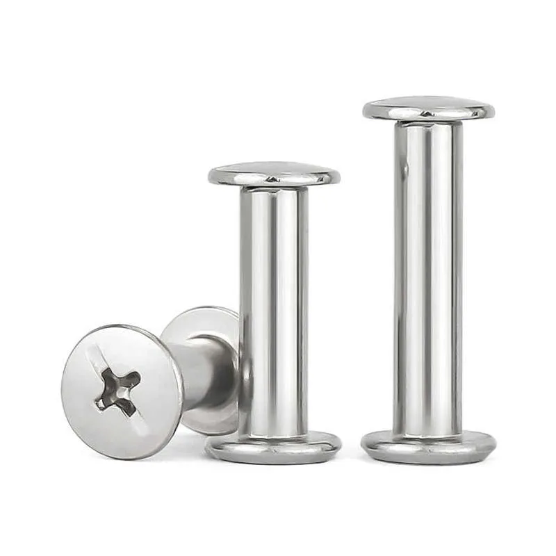 M3 m4 m5 m6 304 a2 aço inoxidável saco de couro cinto foto scrapbook álbum livro pós parafuso ligação chicago parafuso prego rebite parafuso