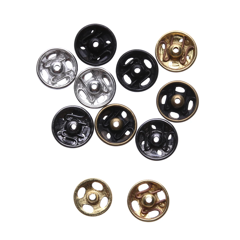 10/24Pcs Mini Buttons Doll Clothes 5mm Round Metal Buckle Invisible Snap Cartoon Doll Clothing Sewing DIY Handmade Accessories