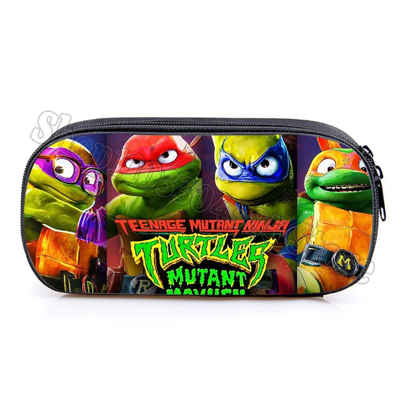 Teenage Mutant Ninjas Turtles Pencil Case Kids Cartoon Pen Bags Student School Desktop Organizer Stationery Pouch Children Gift