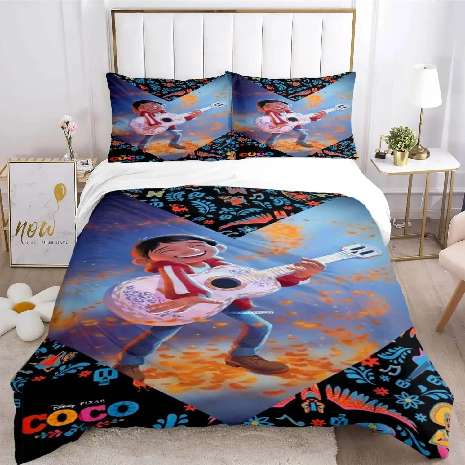 

3D Disney Anime Coco Duvet Cover, Children's Bedding Set, HD Comforter Cover Bedclothes For Kids Bedding Sets Bedroom Decor