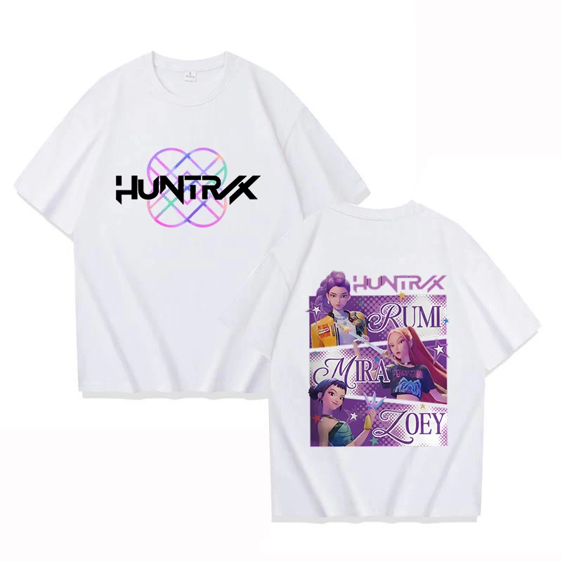 New Hot Kpop Demon Hunters T-shirts Mira Rumi Zoey Huntrix Fashion Women Girls Summer Tee Shirt Unisex Casual Short Sleeve Tops