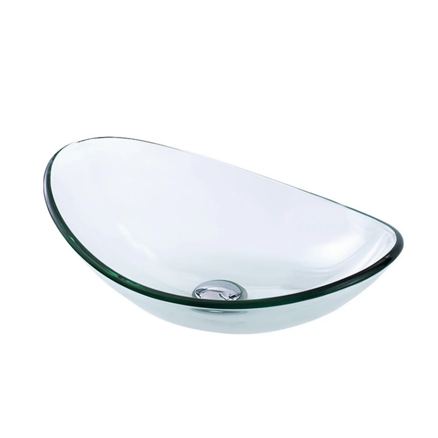 

Light luxury tempered glass countertop basin design, artistic washbasin, explosion-proof and thickened bathroom washbasin