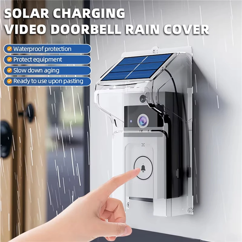 HD Wireless WIFI Doorbell Camera with Solar Charging Waterproof Night Vision Smart Home Two-way Intercom Voice