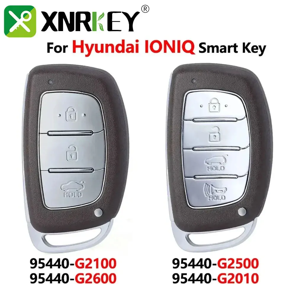 XNRKEY 3/4 Button Smart Key 433Mhz 47 Chip For Hyundai Ioniq 2016-2019 95440-G2010 95440-G2500 95440-G2600 95440-G2100