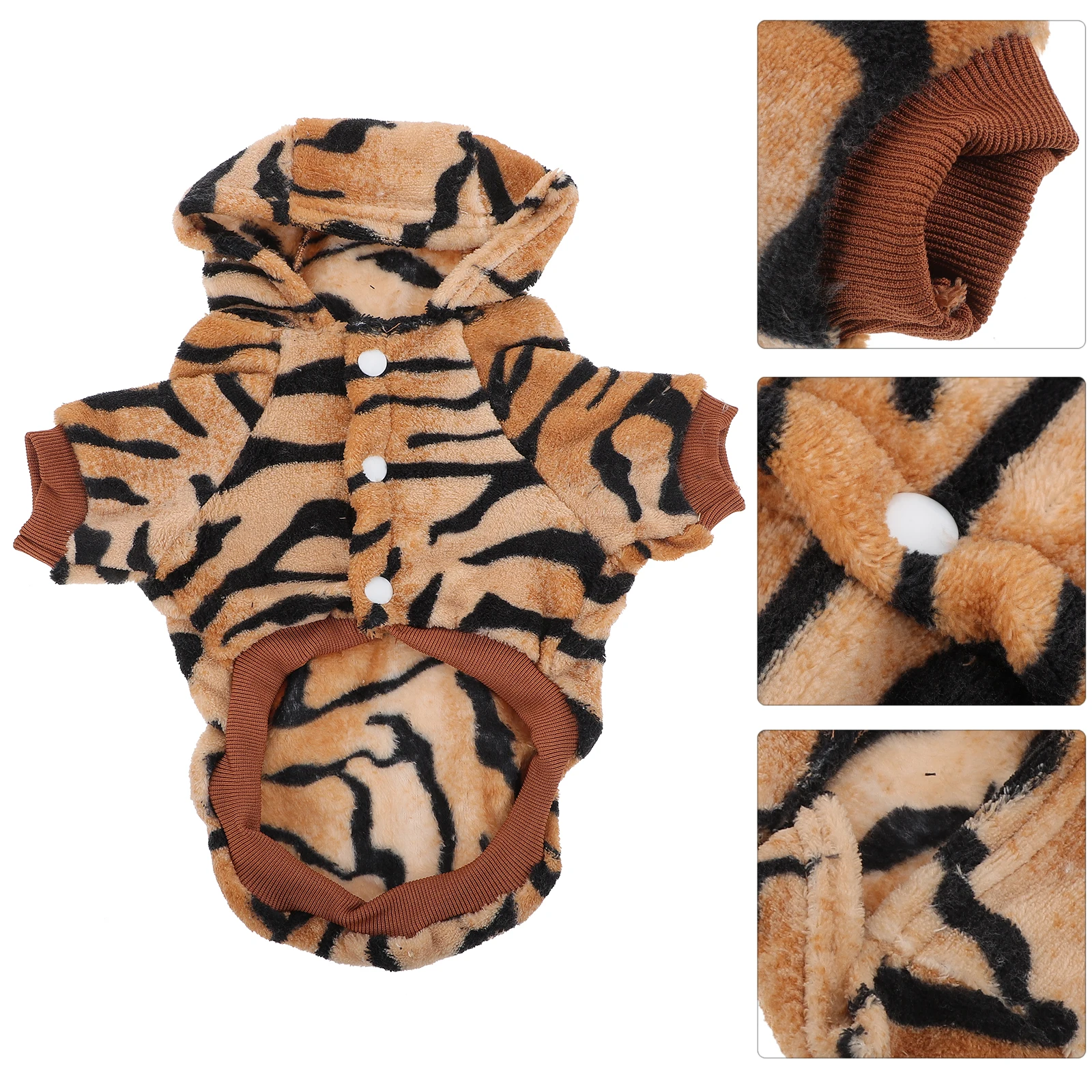 

Cute Tiger Design Dog Costume Pet Puppy Hoodies Winter Clothes Outdoor Walking Photo Session For Small Medium Large Dogs L Size