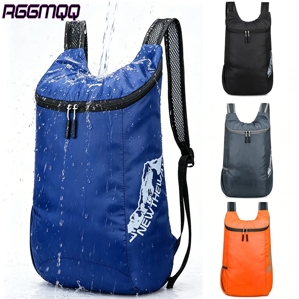 1 Stück Wanderrucksack, wasserdicht und verschleißfest, leichter, verstaubarer Rucksack, faltbarer Outdoor-Reise-Camping-Tagesrucksack