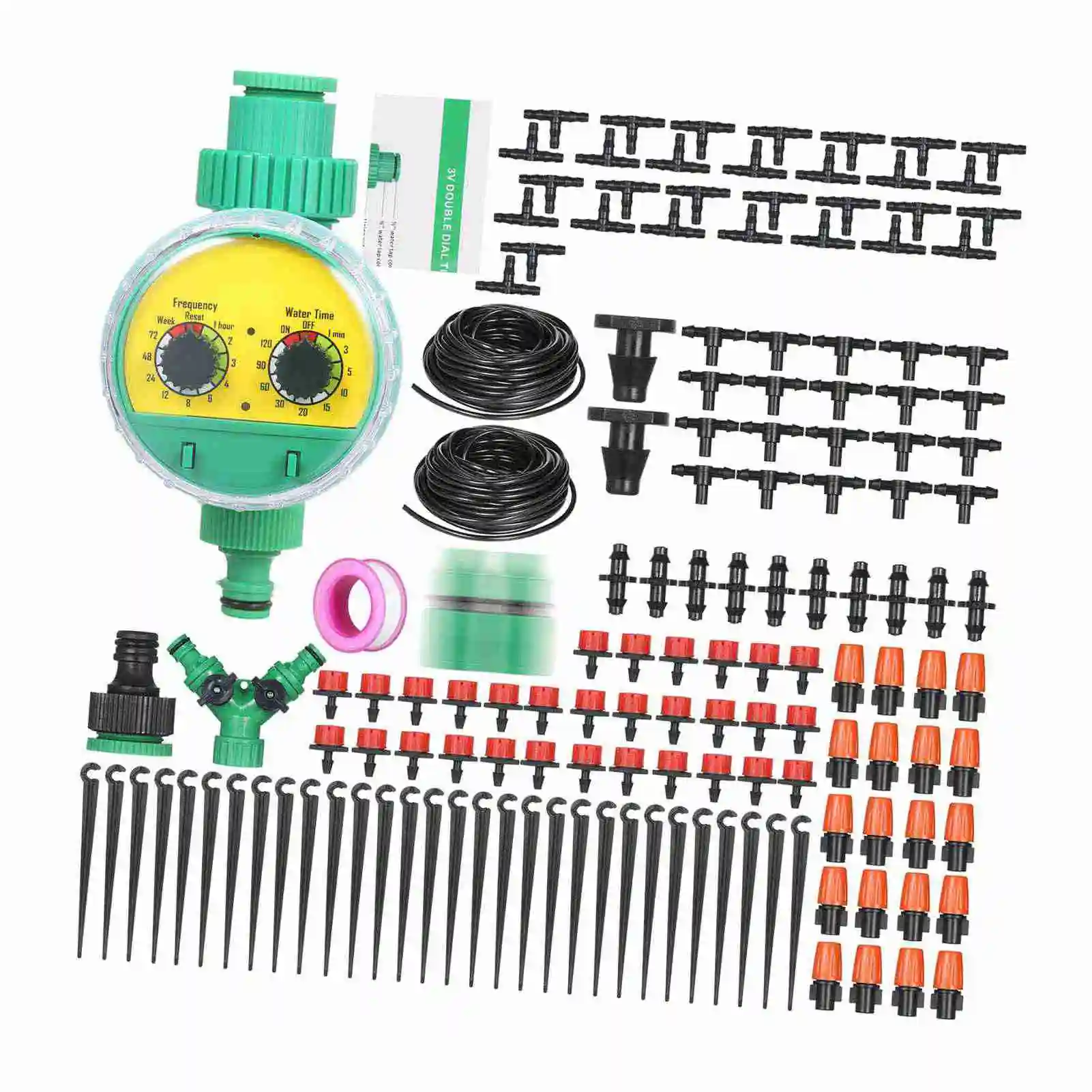 

【HOT】Plant Watering Drip Irrigation Kit DIY Watering System with Nozzles Misters Drippers 40M/30M Tubing for Garden Lawn Patio