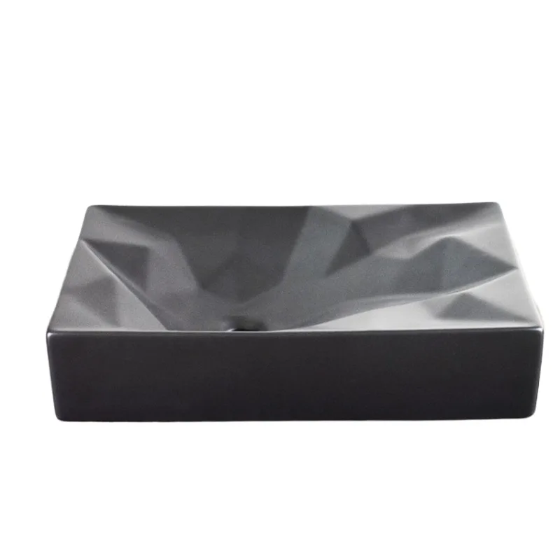 Nordic industrial air basin, black sink, diamond washbasin, bathroom art basin