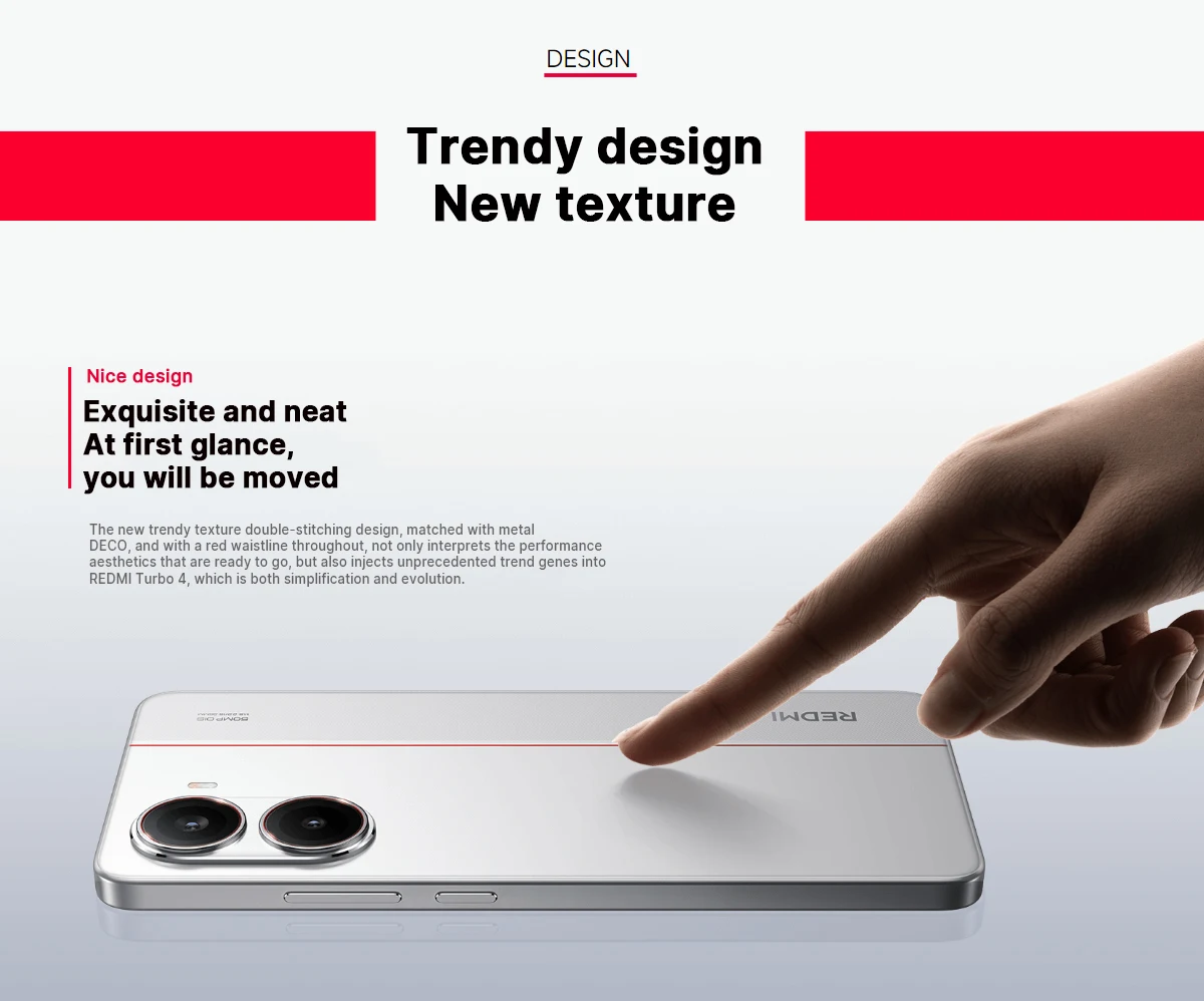 Redmi Turbo 4 5G Chinese Version Dimensity 8500-Ultra 50MP Xiaomi HyperOS 6550mAh 1.5K High-Brightness Eye-Care Display