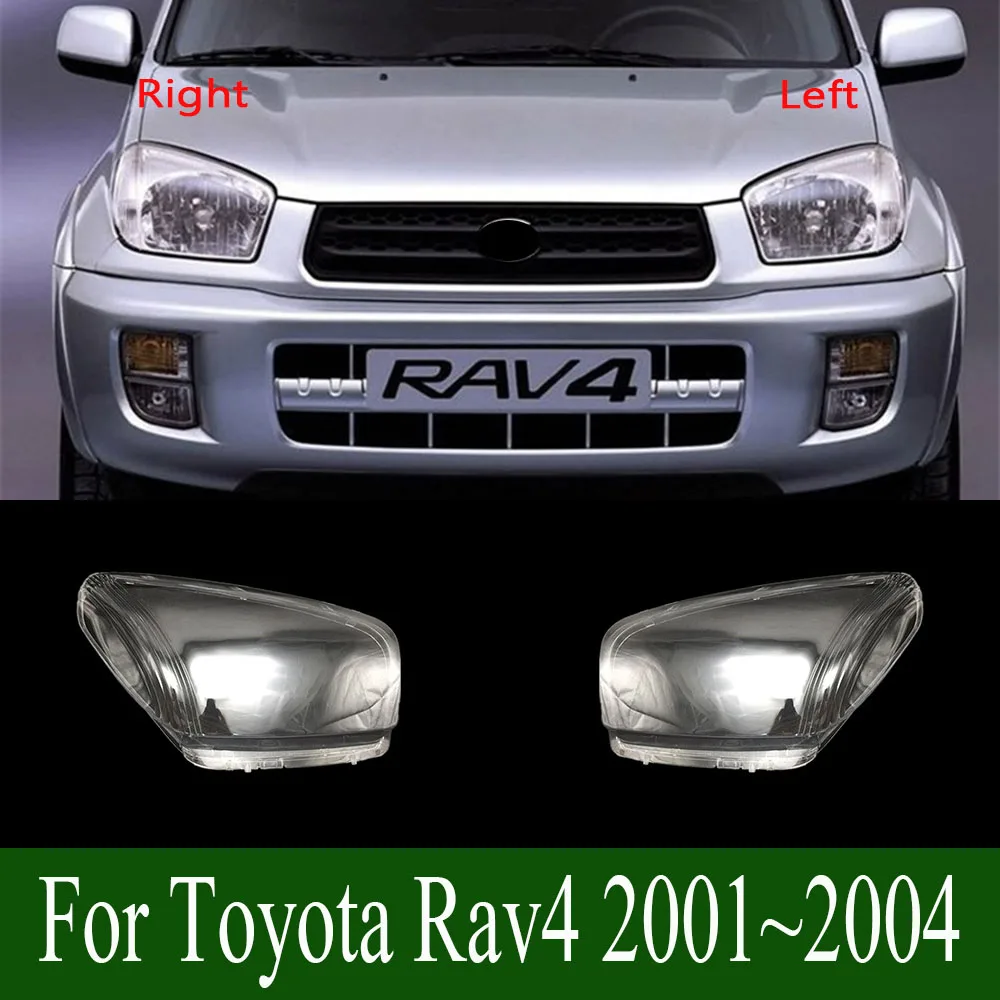 For Toyota Rav4 2001~2004 Transparent Headlight Cover Lens Headlamp Shell Replace Original Lampshade Plexiglass