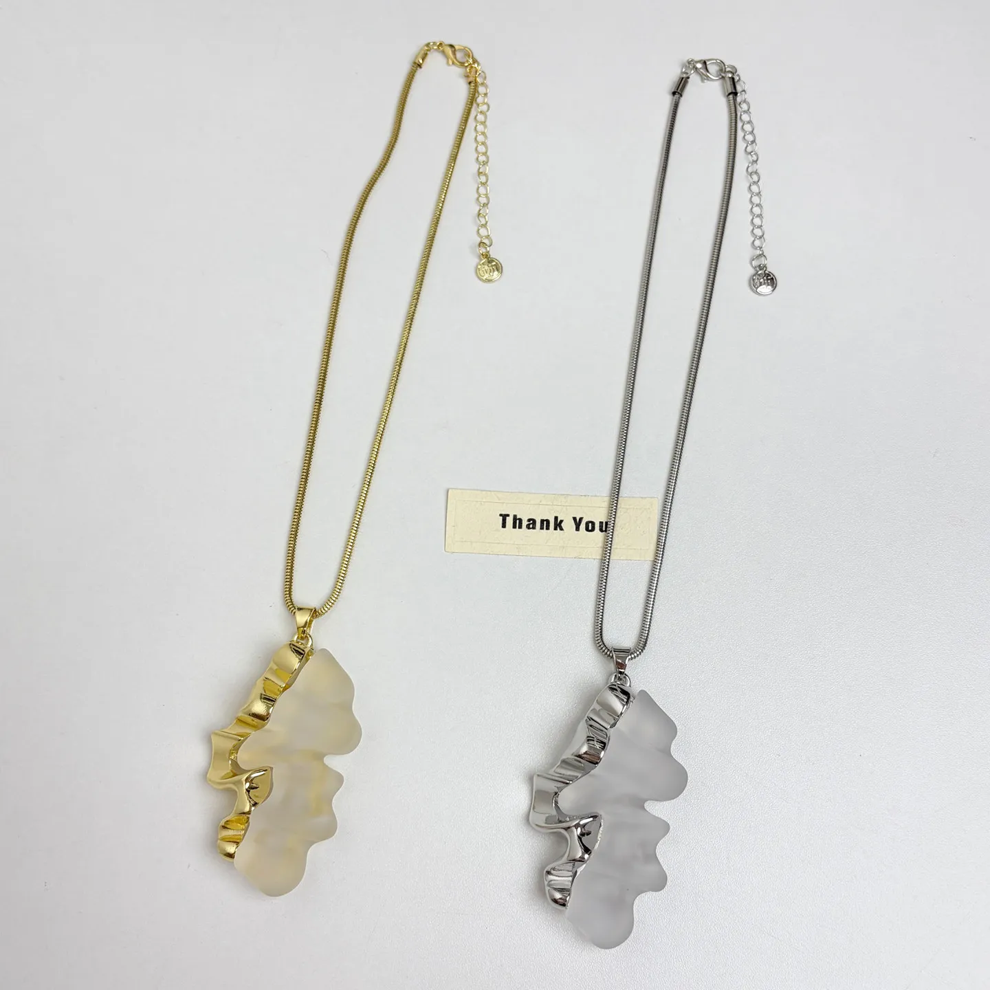 Luxury Irregular Pendant Necklace Gold Silver Tone Abstract Geometric Snake Chain Necklace for Women Designer Jewelry Party Gift