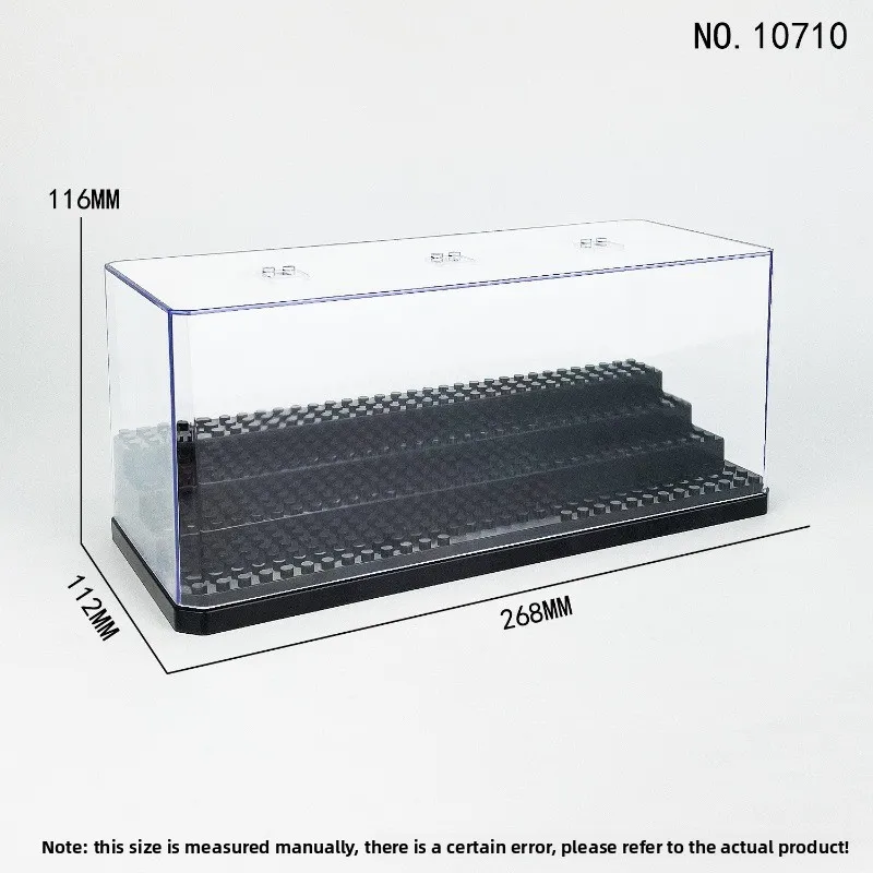A variety of display boxes are compatible with Lego small particle building blocks to receive dust-proof transparent cover.