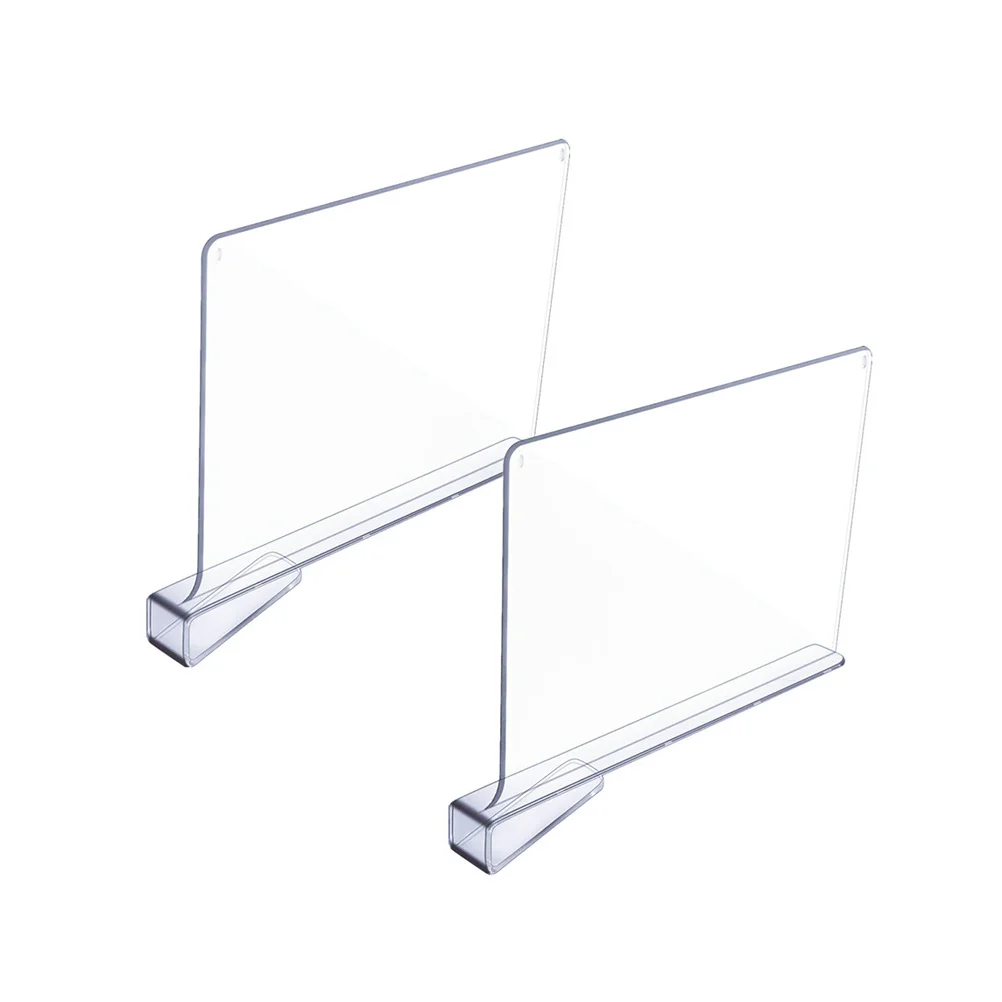 

2 Pcs Shower Shelves Shelf Wardrobe Partition Acrylic Closet Partitions Dividers