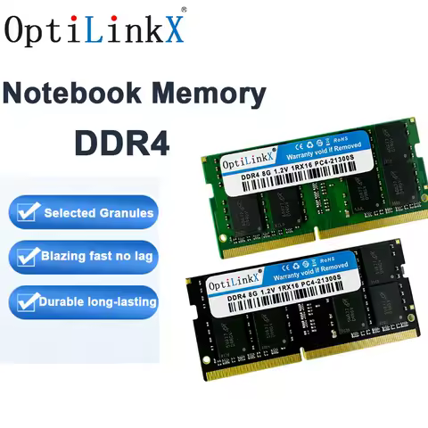 OptiLinkX Memoria Ram DDR4 8GB 16GB 2133MHz 2400MHz 2666MHz Sodimm Notebook High Performance Laptop Memory