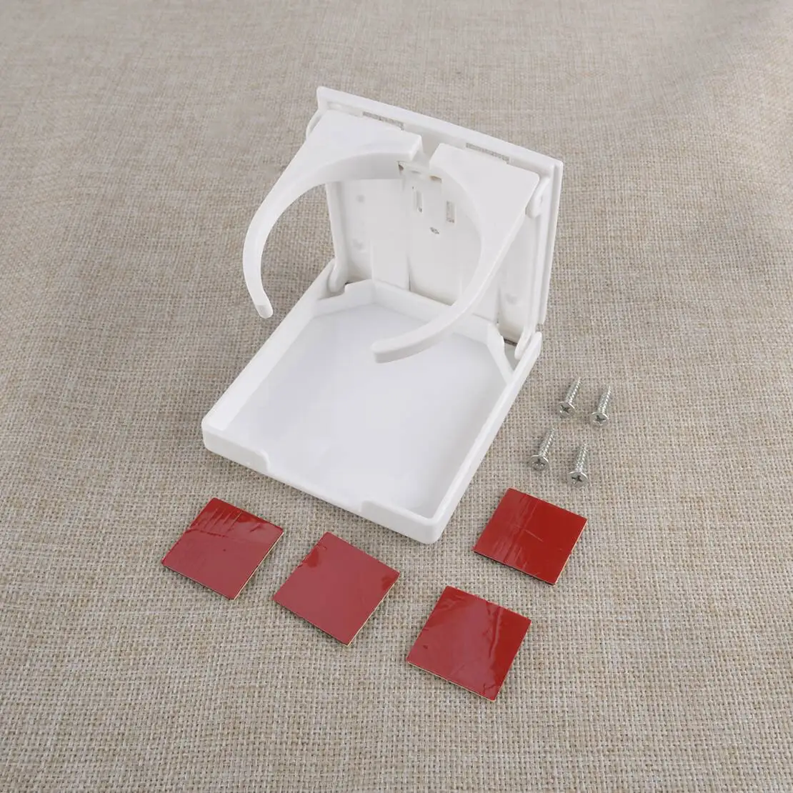 White Folding Drink Bottle Cup Holder Mount Fit For Car RV Boat Marine Caravan