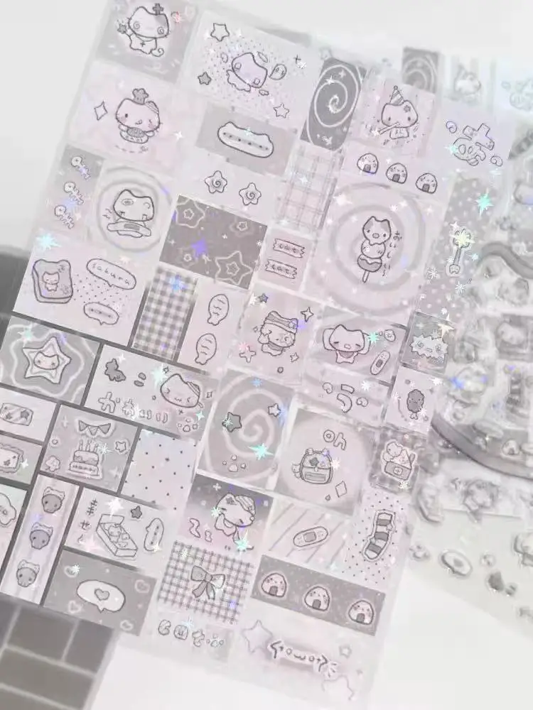 

Деко в виде белого кота, милая звезда, сверкающая голова маленького кошки