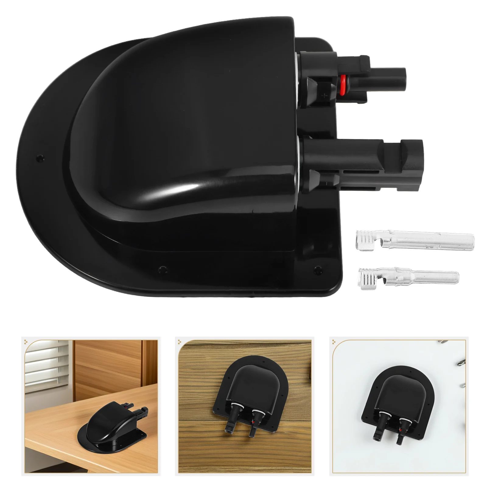 

Solar Panel Connector Waterproof Box Dual Entry Weatherproof Junction Box for Rv Roof Deck Mounting No Drill Required Outdoor