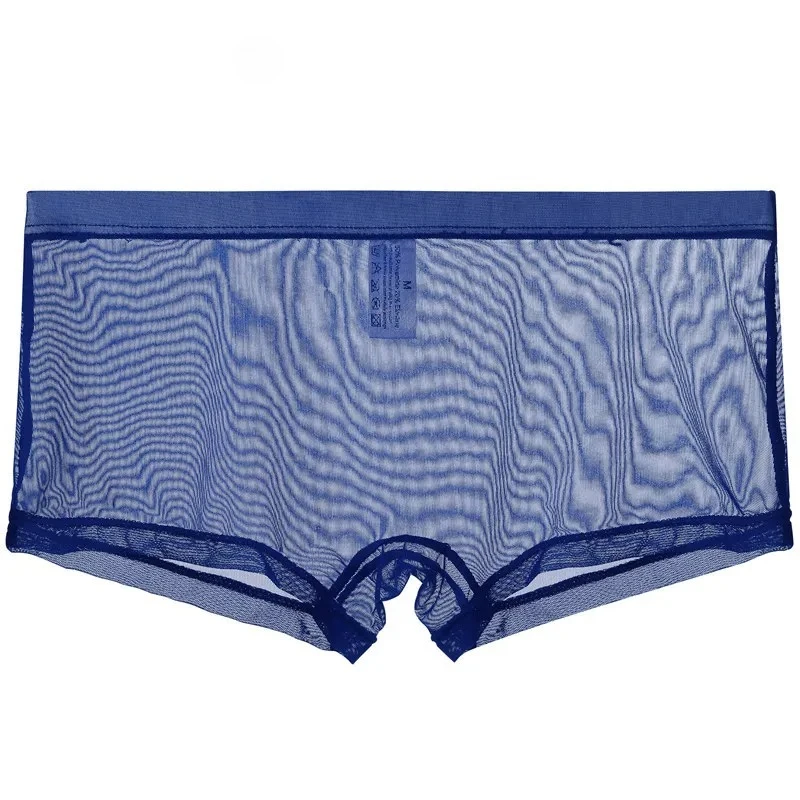 

Эротическое мужское нижнее белье Boxy, летние сетчатые прозрачные шорты-боксеры, тонкие легкие быстросохнущие шорты-боксеры, молодежные сексуальные трусы с низкой посадкой