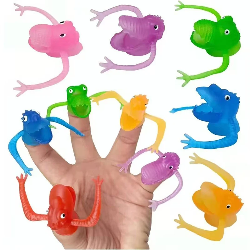 

10PCS Dinosaur Finger Puppets Story Telling Toys For Kids Boys Girls Role Playing Party Favors Cosplay Treasure Box Prizes