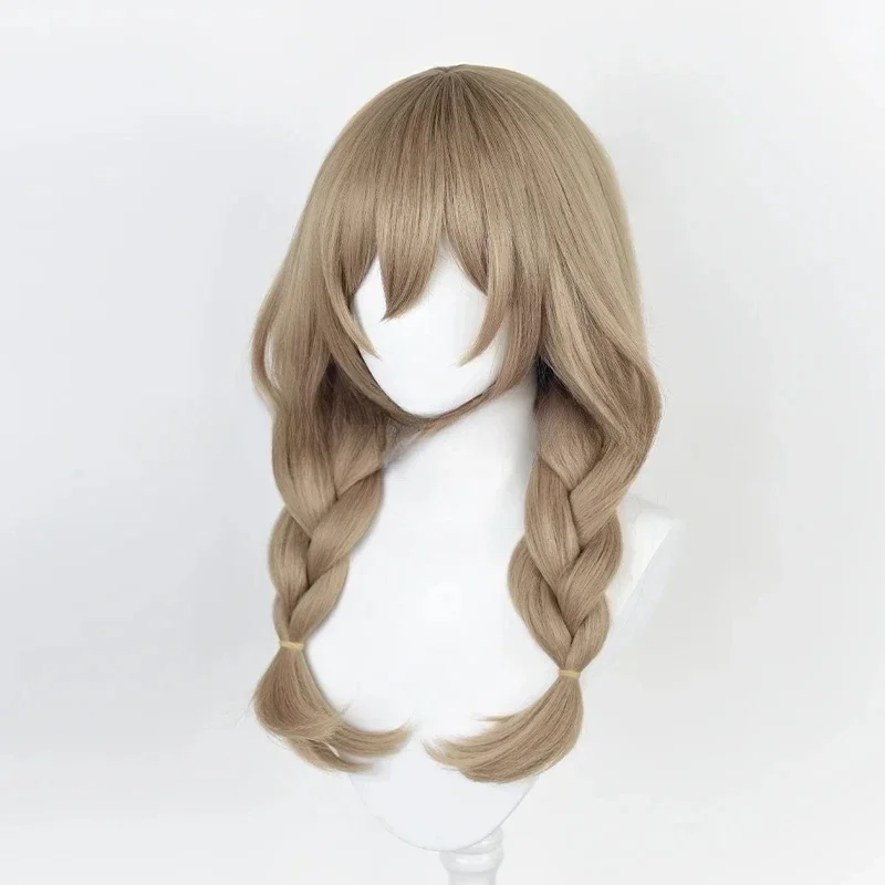 New Skin A Sobriquet Under Shade Lisa Cosplay Wig Genshin Impact Lisa Linen Brown Braided Wig Heat Resistant Wigs