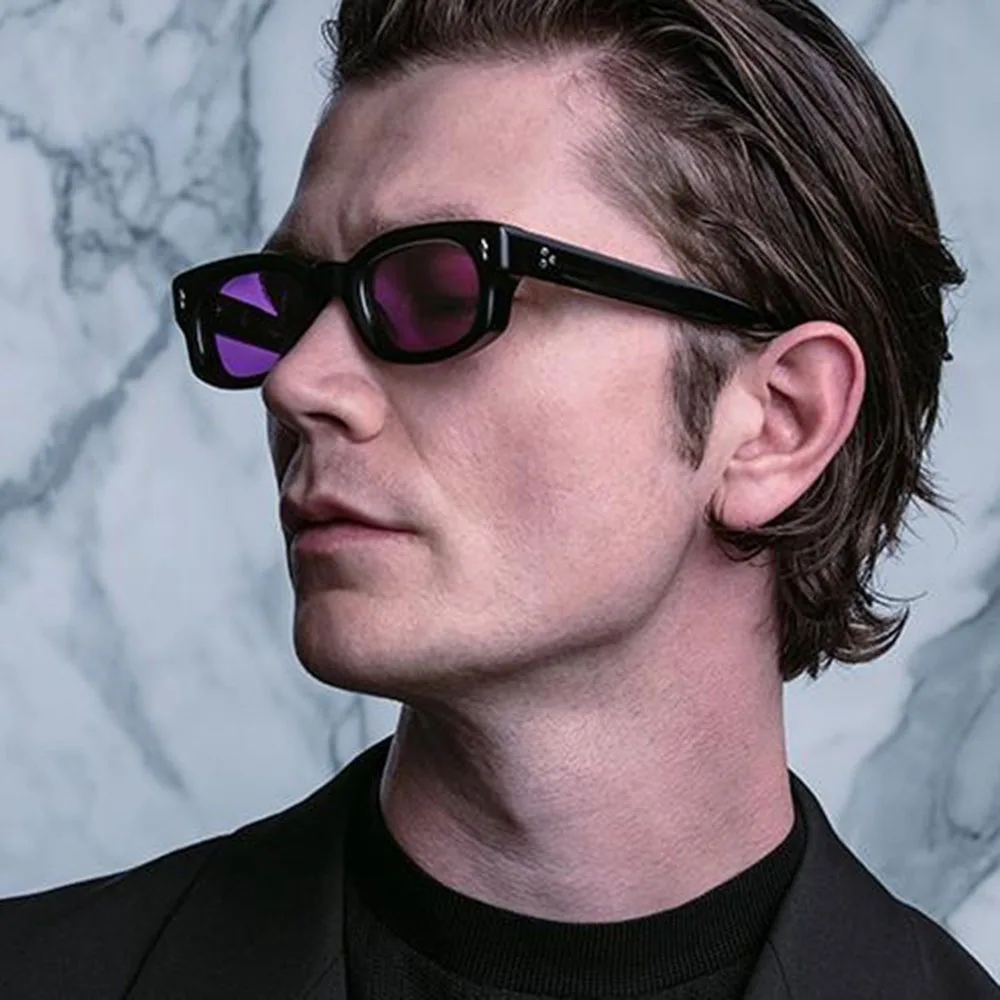Retro Candy Color Square Sunglasses Small Frames Men Women Fashion Rivets Leopard Print Y2K Personality Eyewear Shades UV400