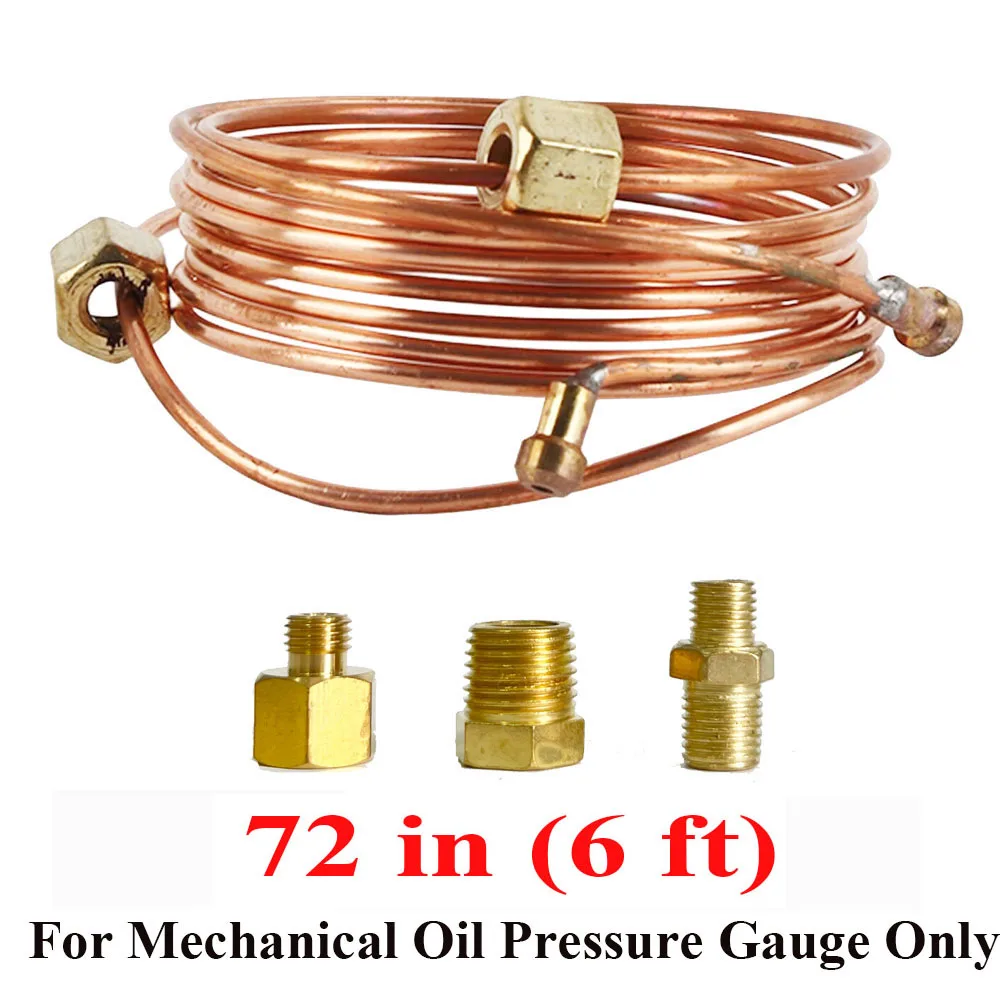 Mechanical Oil Pressure Gauge Tubing Kit 72in Copper Tubing Installation Kit AG 96, 3224, 82553 F, SE AG96