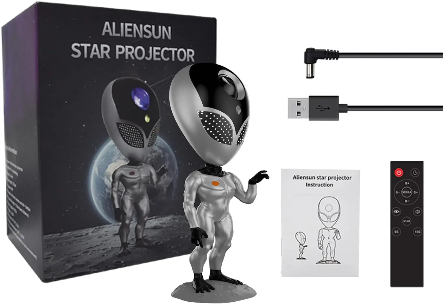 Alien Star Projector Lamp, Voice Interactive, Star Projection, Bedroom, Game Room, Atmosphere Lamp, Desktop Decoration