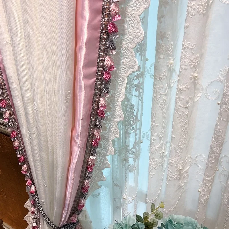 Blackout Curtains 2024 New Curtains For Living Dining Room Bedroom Girls Floating Window French Light Luxury Fashion Customize
