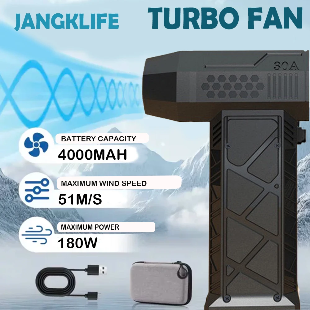 

JANGKLIFE Turbo Fan 130000RPM Бесщеточный пылесос для компьютера/клавиатуры/дома/автомобиля, пылеудаляющий вентилятор